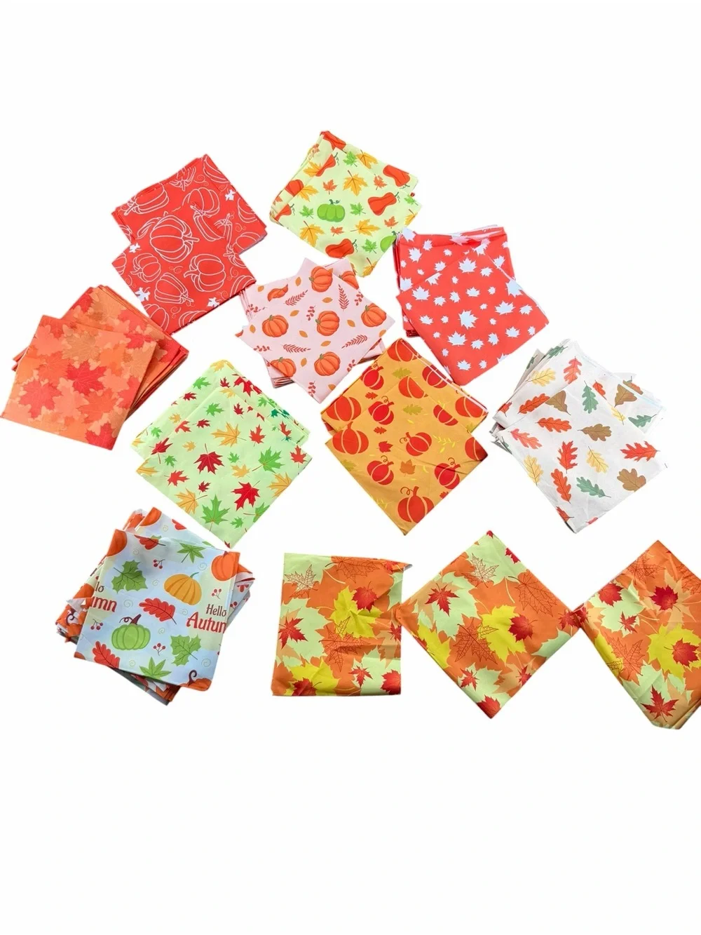 93 Pieces Autumn/Fall Dog Bandanas Bulk/Triangle Scarves for small/Medium Dogs